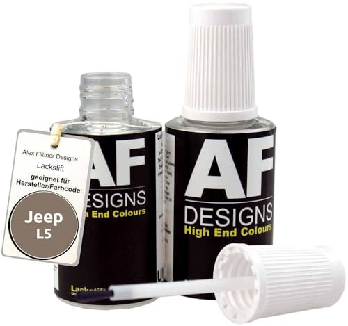 Alex Flittner Designs Lackstift Set kompatibel mit Jeep L5 Medium Frost Beige schnelltrocknend 2x20ml Autolack