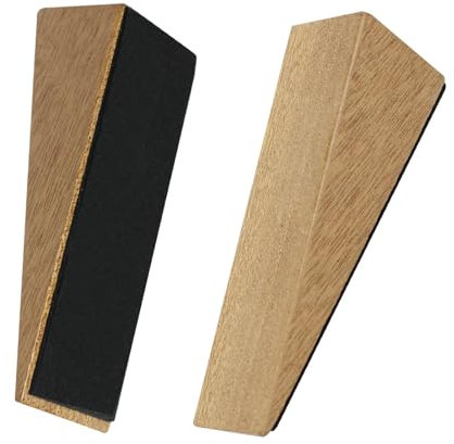 Türstopper, 2 Stück, Holz-Türkeil, rutschfest, feste Anschlagbasis mit EVA-Matte, Türhalter, Holzkeil, Set, robuster Türstopper für alle Arten von Zuhause, Küche, Bürotüren