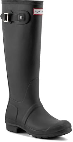 Hunter Women's Original Tall Rain Boots, Black, 7 Medium