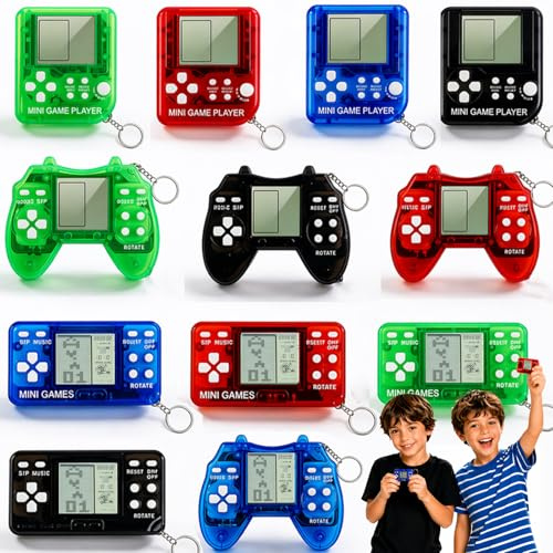 yuzshin Video Game Party Bag Fillers for Kids, 12Pcs Mini Video Game Keychains for Kids Boys Birthday Supplies Gaming Party Favors Classroom Prizes