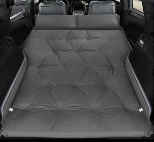 AcarKing Luftmatratze Auto 180 * 130 * 5CM Automatische Auto Aufblasbare Bett SUV MPV Luft Matratze Hinten Reise Bett Kofferraum Schlaf Matte Kissen Tragbare Luftmatratze Auto Zubehör(Gray)