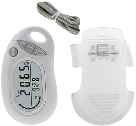 Vriusi Cuentakilómetros para caminar, contador de pasos simple con pantalla digital grande, podómetro, rastreador de pasos con precisión para hombres, mujeres, niños, adultos y personas mayores