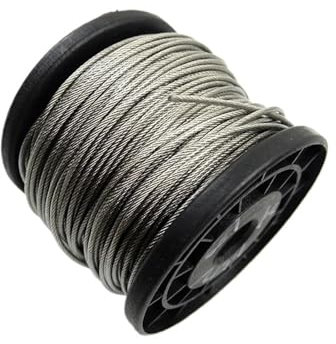 OZXJW 5 Meter 0,5 mm-3 mm PVC-beschichtetes, Flexibles Stahllitzendrahtseil, weiches Kabel, transparente Wäscheleine aus 304SS(1.5mm)