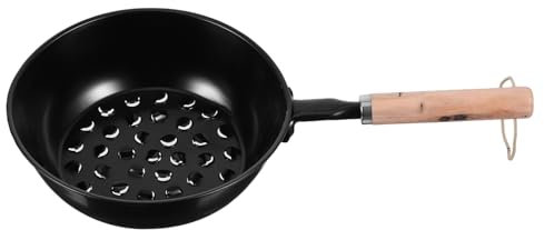 Charcoal Chimney Lighter for Outdoor Camping Portable BBQ Grill Starter with Wooden Handle Heavy Duty Charcoal Starter Pan for Garden and Picnic Cooking