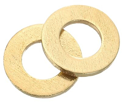 QUARKZMAN Arandela Plana, 80 Pcs Arandelas de Latón M4, 8mm OD, 1mm de Espesor Kit de Surtido de Sellos de Anillo, Junta de Sellado Metálica para Tornillos, Pernos y Tuercas