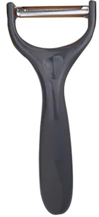 AMSLSIU Pelador de verduras Manual, rebanador de frutas antideslizante, pelado de peras y zanahorias, utensilios de cocina reutilizables para el hogar, Zester, Gris oscuro