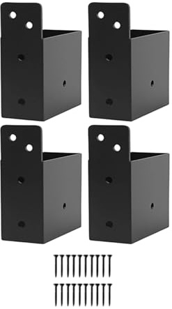 Generic 4X Pergola Brackets Metal Accessories for 2x4 Wood Posts Carport Log Cabins