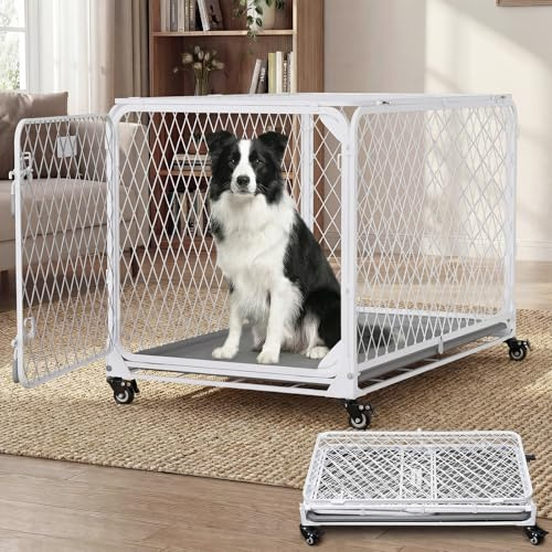 Gardner Pet Hundekäfig faltbar, Transportbox Drahtkäfig, 92x57x59 cm