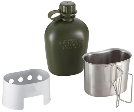 Krmoau Caldaia da campeggio per far bollire l'acqua, in acciaio inox, leggera, per viaggi, picnic, campeggio, attività all'aperto