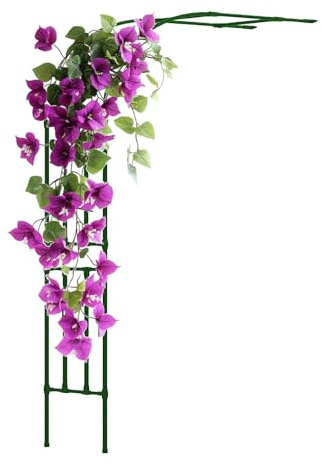 Treillis d'arche de jardin pour plantes grimpantes - Demi-arche en métal pour roses et vignes - Décoration de pergola de mariage robuste - Vert W2