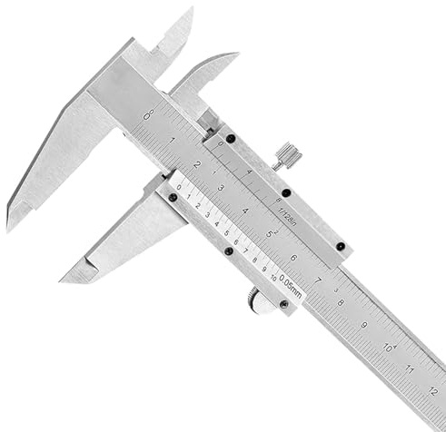 Kesiku Dual Scale Vernier Caliper, Calipers Measuring Tool 0-150mm, Precision Stainless Steel Vernier Gauge for DIY/Household/Industrial Use, Accuracy 0.05mm