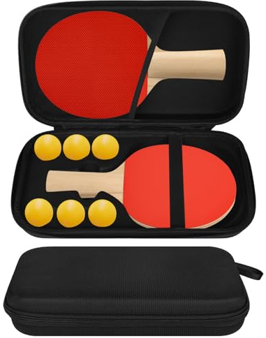 YYTECH TischtennisschläGer HüLle, Tischtennis Tasche, TischtennisschläGer Tasche Wasserdicht, Tischtennis SchläGerhüLle EV-Verbundwerkstoff, Passend für 1 Schläger und 6 Bälle (Nur Tasches)