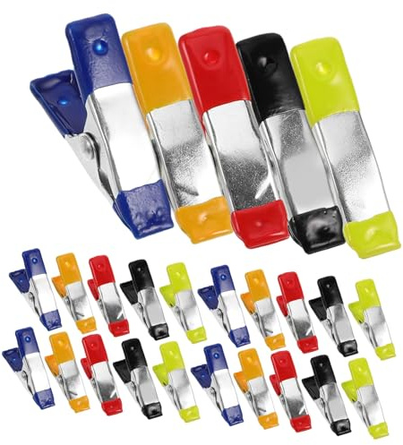 Garneck Set 50 Morsetti a Molla in Metallo Multicolore Morsetti di Fissaggio per Carpenteria e Lavorazione del Legno Clip a Molla Resistenti per Artigianato e Uso Domestico