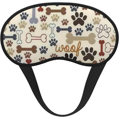 Hundben tass sovmask för vuxna mörkläggning, bekväm ögonmask blockerar ljus för resor, yoga