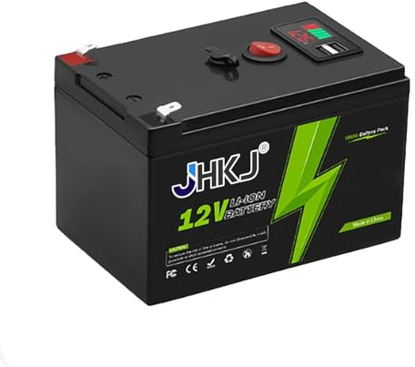 JHKJ Baterías de Litio de 12V, 16Ah, 18Ah y 20Ah, Recargables, con Sistema de gestión de batería (BMS) Integrado, para sondas de Pesca, iluminación y Kits de Motor de 190W-240W,12v20ah