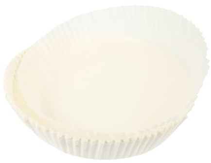 KOCKSHION 100 Pezzi Teglie di Carta da Forno Rotonde 20 Cm per Friggitrice ad Aria, Antiolio e Resistente alle Alte Temperature, Accessori per Cottura Casa e Panetteria