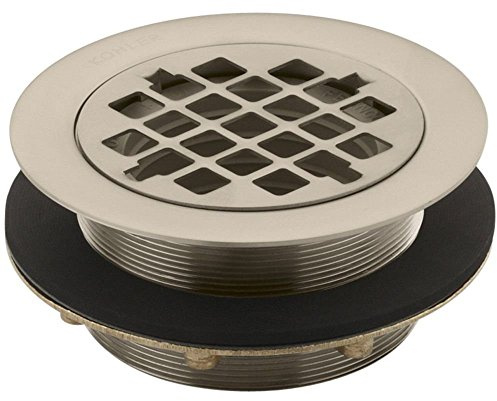 KOHLER Round shower drain for use with plastic pipe, gasket included