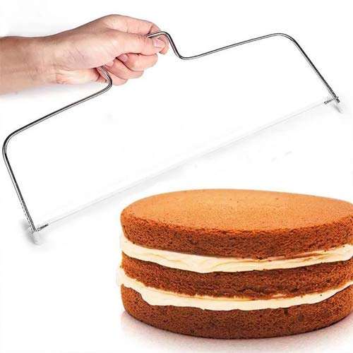 Kuchenschneider aus Edelstahl, Tortenschneider Tortenbodenteiler, Präzise Tortenböden schneiden, Perfekt für Backen & Dekorieren Torte Messer 32 cm (2)