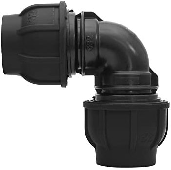 Gebo Plast Winkel 20 25 32 90° PE Klemmfitting Bogen Klemmverbinder (25 x 25 mm)