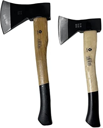 Beil Gartenaxt Spaltaxt 2 tlg Set 600/1000g Spaltbeil Holzstiel Axt