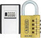 ABUS KeyGarage™ 787 - Schlüsselbox zur Wandmontage - für Schlüssel oder kleine Wertgegenstände & Zahlenschloss 165/40 - Vorhängeschloss aus Messing - mit einstellbarem Zahlencode - Messingfarben