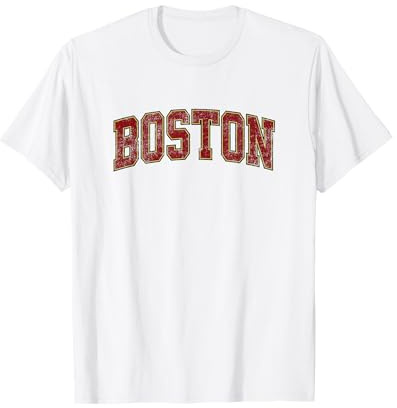 Boston Massachusetts MA Athletisches Sportdesign im Vintage-Stil T-Shirt