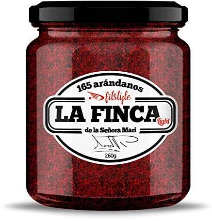 Mermelada de Arándanos (76%) Sin Azúcar añadido 260g | Light y con la mitad de calorías | Con fruta ecológica y sabor intenso