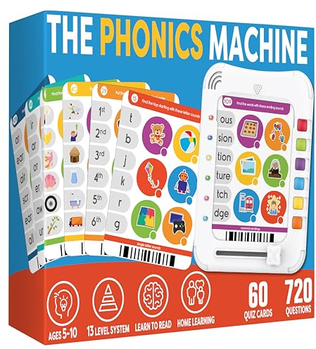 Phonics Machine Learning Pad - Electronic Reading Game for Kids Age 5-11 - Learn to Read with 720 Phonic and Letter Sound Questions