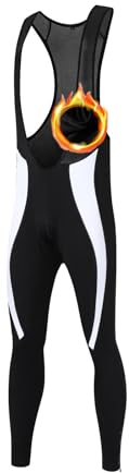 UGLY FROG Herren Radfahren Lange Hosen - Fahrrad Lätzchen Hose Zyklus Thermal Legging Gemütlich Atmungsaktiv Schnelltrocknend Reitbekleidung Winter L für Außentemperatur 5-15°C