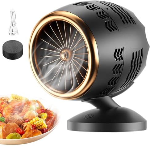 Mini Range Hood, USB Charging Desktop Cooker Hood, Portable Household Extractor Hood 360-Degree Rotation - for Indoor Barbecue, Hot Pot