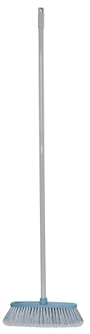 YORK Restart Balai Intérieur avec Manche 120 cm Poils Denses en Plastique Recyclé et Copeaux de Bois Balayage Écologique et Durable Largeur 31 cm Design Ergonomique Maison et Bureau Bleu