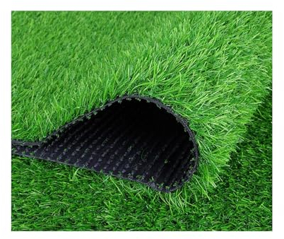 LOOQS Grüner Kunstrasen, leicht zu reinigen, 2 cm Florhöhe, realistischer Kunstrasen-Teppich für den Innen- und Außenbereich, Garten-Rasenlandschaft