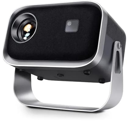 PixelFlow Smart HD Portable Projector - HD Mini Android Projector with Metal Stand for Multimedia Home Cinema, Compatible with Tablet PC TV Stick Phone & USB, Perfect for bedroom, kids room