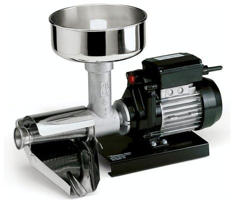REBER Robots de cuisine et mini hachoirs de la marque modèle Passa pomodoro Elettrico 20820N N 5 Silver et Nero