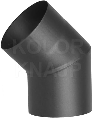 Kolor Rauchrohr Ofenknie Ofenrohr Bogen Rosette Abgasrohre Kaminofenrohr mit Farbe beschichtet 100-150 mm Bogen 45 Bogen 90 Rosette Rohr 250 Rohr 500 Rohr 1000 mm (Bogen 45°, Ø 130 mm)