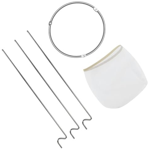 CIYODO Stainless Steel Straining Bag Stand Large Reusable Mesh Juice and Milk Tea Filter Bag for Coffee Tea Yogurt and Wine