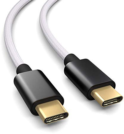 Compatibile con il controller PS5, cavo di ricarica da USB C a C, cavo da 3 m compatibile con Sony Playstation 5, Microsoft Xbox Wireless Controller bianco