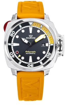 marvin Schweizer Automatik Taucheruhr Herren Gummiarmband Saphirglas Leuchtzeiger 200m Wasserdicht Luxus Sport Uhr Geburtstagsgeschenk