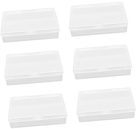 HONMEET 6stücke Kleiner Transparenter Kartenbehälter Aus Plastik Aufbewahrungsbox Für Spielkarten Organisation Von Kleinteilen