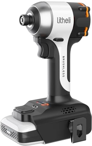 Litheli 20V Cordless Impact Driver Kit, 2035 in-lbs Max Torque, 1/4 in. Hex Power Drill/Driver with Battery