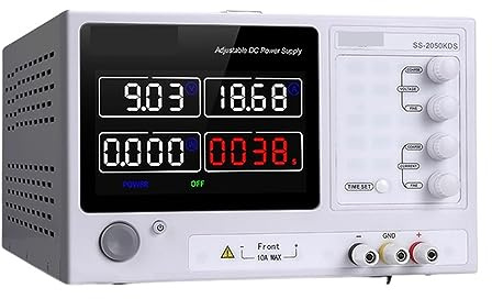 MZZYG Variable Power Supply Switching Lab Power Supply Unit Color Screen Adjustable DC Stabilized Source High Precision 4 Digit Power Bench Source LED(SS-6030KDS)