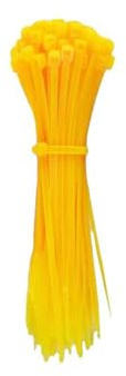 40 Pack Yellow Nylon Cable Ties 3.6mm x 200mm - Ideal for Organizing Cables and Securely Securing Items