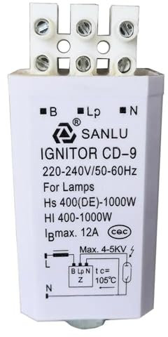 KAYPBWQMG 1PCS CD-9 Accenditore Trigger Elettronici for Luci del Palcoscenico HS 400(DE)-1000W HQI HPS/MH 220-240V/50-60Hz A Tre Fili