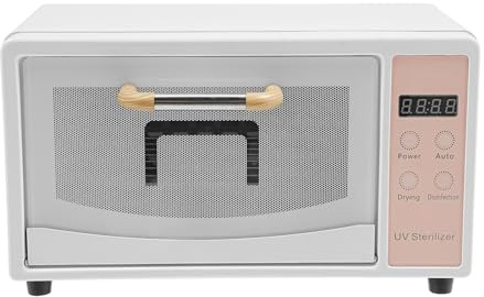 Stérilisateur à Air Chaud Désinfection 160W Cabinet De Stérilisateur UV Avec Affichage LED Stérilisateurs Pour Outils à Ongles 10L Sterilisateur Materiel Onglerie,Pour Maison, Salon Beauté (Rose)