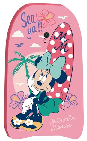 Arditex Großes Schwimmbrett Minnie Mouse Disney – 80 x 46 x 5 cm – mit Seil, Sicherheitsgurt, leichter EPS-Schaumstoff, ideal für Strand und Pool – Tropisches Rosa