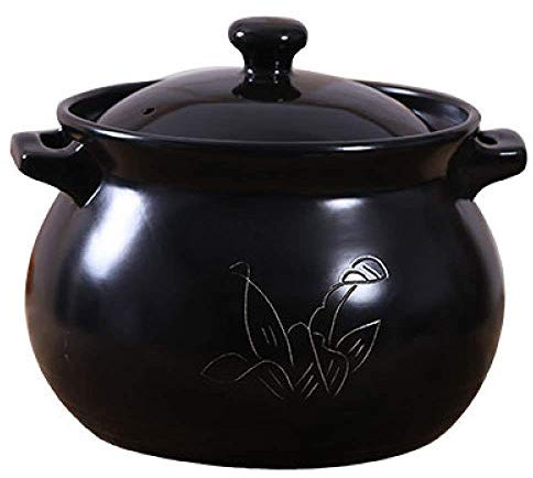 ZHANGXABN Pentola in Ceramica con Coperchio - Pentola in gres Resistente alle Alte Temperature per Uso Domestico, pentola per zuppa, Padella per friggere, pentola di Terracotta, 6 l (6 l) (6 l)
