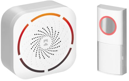 Miratic Campanello Senza Fili da Esterno 36 Suonerie Campanello Wireless 5 Livelli di Volume 0-86 dB Portata 150m (alimentazione a batteria)