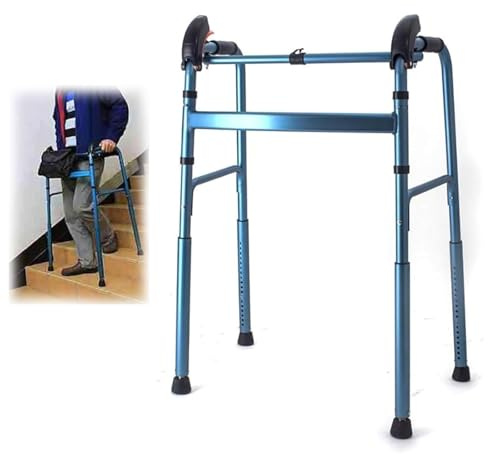 Gehhilfe for Treppen, Gehhilfe for den Aufstieg, for ältere und behinderte Menschen, zusammenklappbar, blau, for ältere und behinderte Menschen, Hilfsgehhilfe