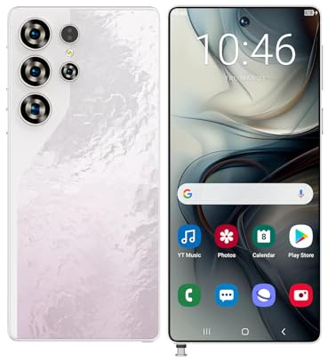 COTSRGT Smartphone S26 Ultra 5G/4G Android 14 Sbloccato, 16GB RAM 1TB ROM, Schermo HD Da 7,3'', 72MP 108MP, Telefono Cellulare Dual SIM Gratuito, Telefoni Cellulari Con Penna Integrata,Pink-7.3 Inch