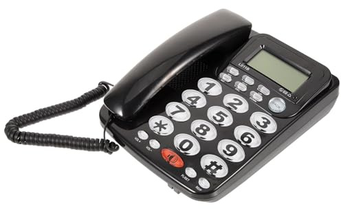 FUNOMOCYA Telefono Fisso da Tavolo con Cavo Design Classico e Suono Chiaro Portatile e Riutilizzabile per Casa e Ufficio Tastiera Versatile Facile da Usare